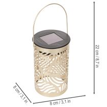 Product Solar lantern outdoor garden lighting with delicate pattern for summer nights 22cm 3pcs