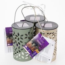 Product Solar lantern outdoor garden lighting with delicate pattern for summer nights 22cm 3pcs