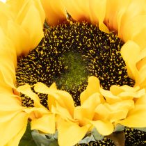 Product Artificial Sunflower Stems with Realistic Leaves and Blooms, 58cm, Set of 3