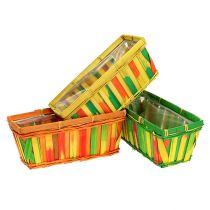 Span basket angular multicolored 25cm 9pcs
