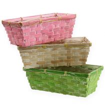 Plant basket angular multicolored 20cm x 11cm x 7cm 8 pieces