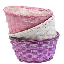 Product Chipboard bowl round purple/white/pink Ø19cm 8 pcs