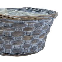 Product Chipboard bowl round plant basket Ø20cm white/grey/brown 8 pcs