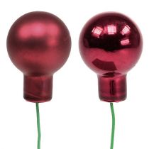 Product Mini Christmas Ball Red, Pink Glass Mirror Berries Ø20mm 140 pcs
