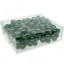 Product Mini Christmas balls on wire Ø25mm glass green 140p
