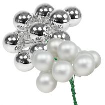 Product Mirror berries 25mm silver mix 140pcs