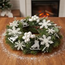 Product White Glass Mini Baubles on Wire, 25 mm, 140 Pieces for Floristry