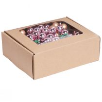 Product Mirror berries apricot pink glass balls wire Ø20mm 140 pcs