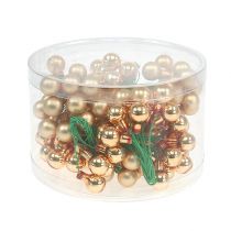 Product Mirror Berries Ø1.5cm Matt, Shiny Gold 140 pcs