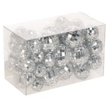 Product Silver Glass Mirror Balls for Decoration 2-4cm, Set of 50