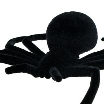 Spider Black 16cm flocked