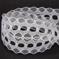 Product Cotton Lace Ribbon with Delicate Border 25mm x 10m White