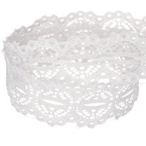 Product Cotton Lace Ribbon on Roll 25mm x 10m for DIY and Decorations, White