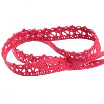 Product Lace ribbon pink decorative ribbon lace W12mm L20m