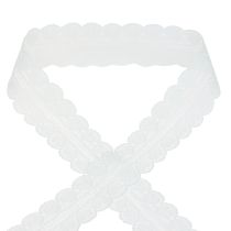 Lace ribbon hearts decorative ribbon lace white 25mm 15m