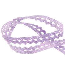 Product Lace ribbon purple decorative ribbon flower jewelry ribbon W9mm L20m