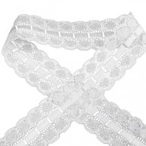 Product Lace ribbon lace border deco ribbon lace white 25mm 15m
