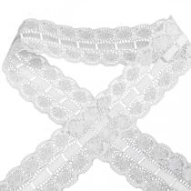 Product Lace ribbon lace border deco ribbon lace white 25mm 15m