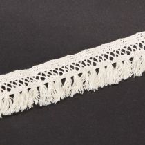 Product Rustic lace trim Cotton ribbon Macramé style 43mm 3m