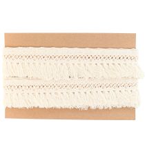 Product Rustic lace trim Cotton ribbon Macramé style 43mm 3m