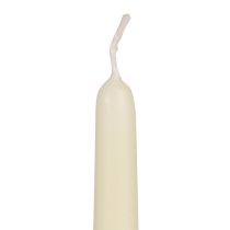Tapered candles, stick candles, white ivory, 250/23 mm, 12 pieces