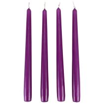 Tapered candles Wenzel candles purple 250/23mm 12pcs