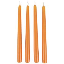 Tapered candles Wenzel candles orange 250/23mm 12pcs