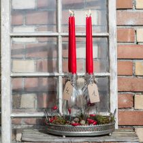 Product Ruby Red Tapered Candles 250mm x 23mm, Pack of 12
