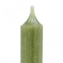 Product Taper candle green dyed premium candles 120mm/Ø21mm 6pcs