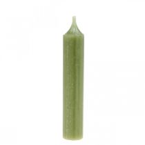 Product Taper candle green dyed premium candles 120mm/Ø21mm 6pcs