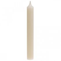 Pillar candle white cream wax candles 180mm/Ø21mm 6pcs