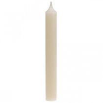 Product Rod candle white cream wax candles 180mm/Ø21mm 6pcs