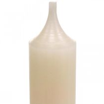 Product White Cream Taper Candle, Wax Candles, 180mm/Ø21mm, 6 Pieces