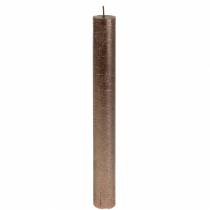 Taper candles dyed copper metallic 34mm×240mm 4pcs
