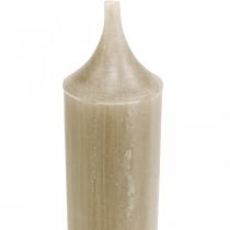 Product Taper Candles Brown Candles Candle Decoration Autumn Ø21/170mm 6 Pcs