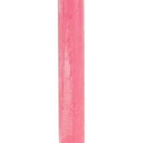 Taper candles 21mm x 300mm pink colored through 12pcs
