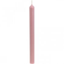 Product Rustic candles, solid colored pink 350/28mm 4pcs