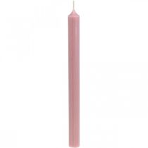 Product Rustic Candles Taper Candles Solid Colored Pink 350/28mm 4pcs