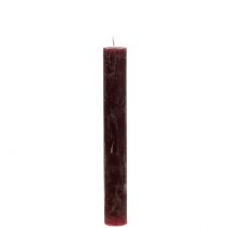 Candles solid burgundy 34mm x 240mm 4pcs