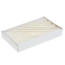 Product Cream-Coloured Solid Wax Tapered Candles 34mm x 240mm Set of 4