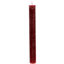 Product Candles solid colored dark red 34mm x 300mm 4pcs