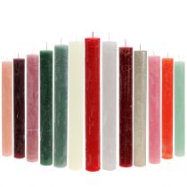 Product Taper candles colored various colors 34mm x 240mm 4pcs