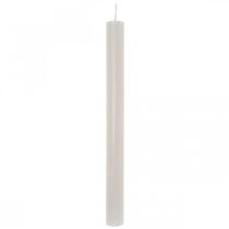 Product Taper candles dyed light grey 21×240mm 12pcs