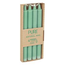 Product PURE Taper Candles Green Emerald Wenzel Candles 250/23mm 4pcs