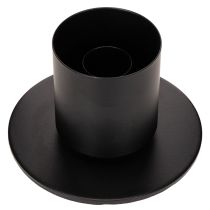 Product Candle Holder with Glass Cylinder 31cm Black and Clear