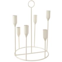 Product Taper candle holder 6 candles candle holder grey Ø20cm H31cm