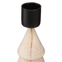 Product Stick candle holder wooden decoration Christmas tree natural H16cm 2 pcs