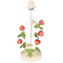 Product Candle holder metal strawberry decoration cream round H26cm