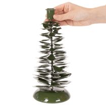 Product Candle Holder Tree-Shaped Green Metal Decoration 28cm Indoor Use