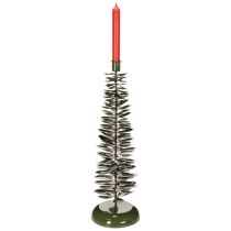 Product Candle Holder in Green Metal Christmas Tree Design 45cm
